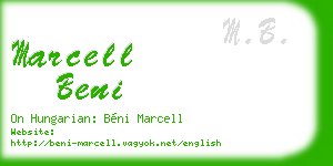 marcell beni business card