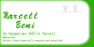 marcell beni business card